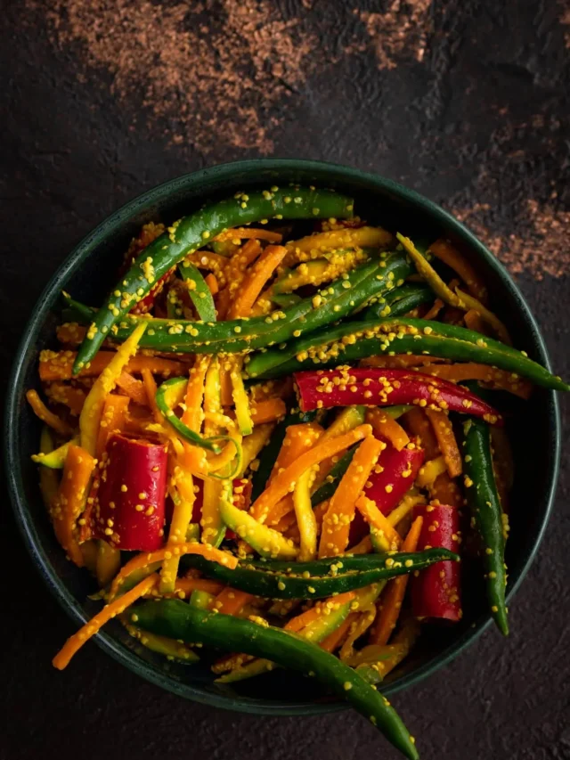 Carrot and Green Chilli Pickle